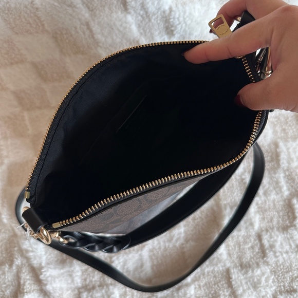 NWT! RARE! Coach F87826 Mini Abby Duffle Bag In Signature Canvas In Brown/Black - Picture 8 of 10